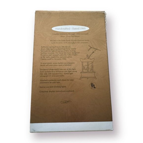 Hallmark Keepsake Ornament Carousel Christmas Tobin Fraley 1995 Lights & Music - Picture 2 of 7